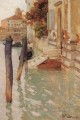 En el Gran Canal impresionismo paisaje noruego Frits Thaulow Venecia